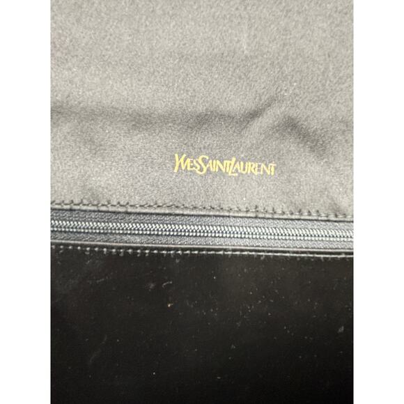 Vintage YSL Yves Saint Laurent Clutch Black Party Formal Purse - Picture 7 of 14